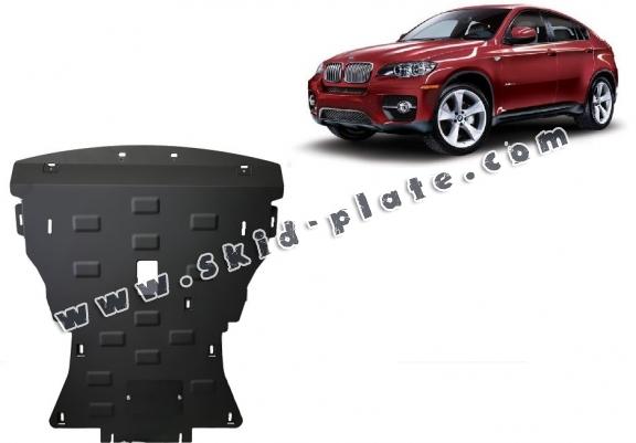 Steel skid plate for BMW X6