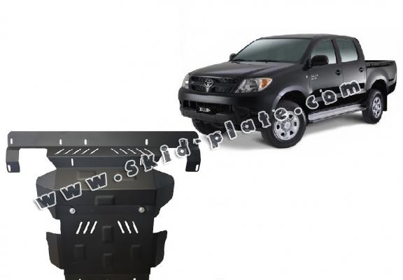 Steel skid plate for the protection of the engine and the radiator for Toyota Hilux