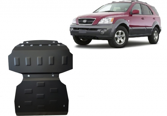 Steel skid plate for the protection of the engine and the radiator for Kia Sorento