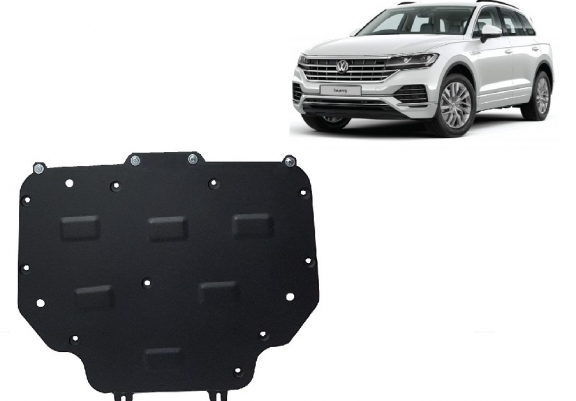 Steel gearbox skid plate for VW Touareg