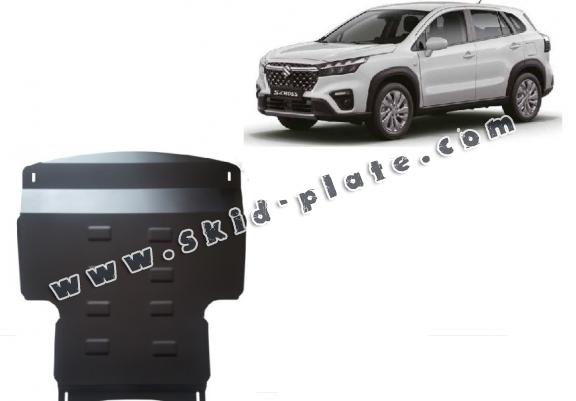Steel skid plate for the protection of the engine and the gearbox for Suzuki S-Cross