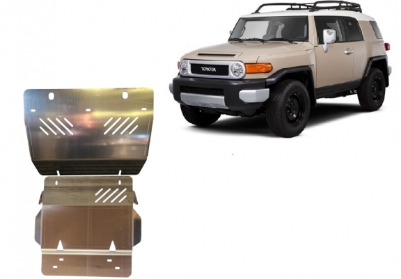 Aluminum skid plate for FJ Cruiser