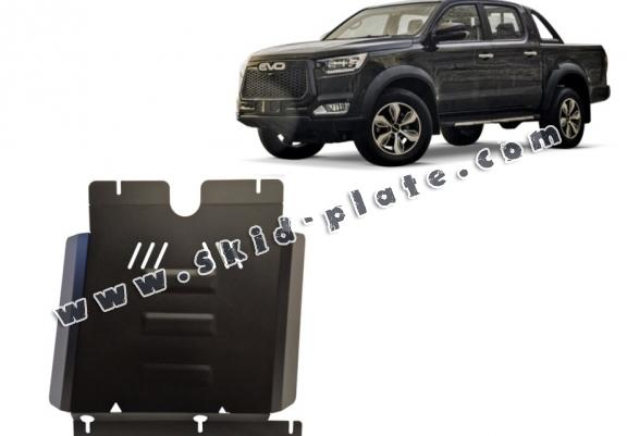 Steel gearbox skid plate for Evo Cross 4