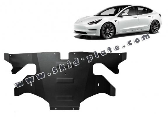 Rear electric motor skid plate for Tesla Model 3 AWD