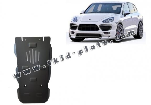 Steel manual and automatic gearbox skid plate for Porsche Cayenne