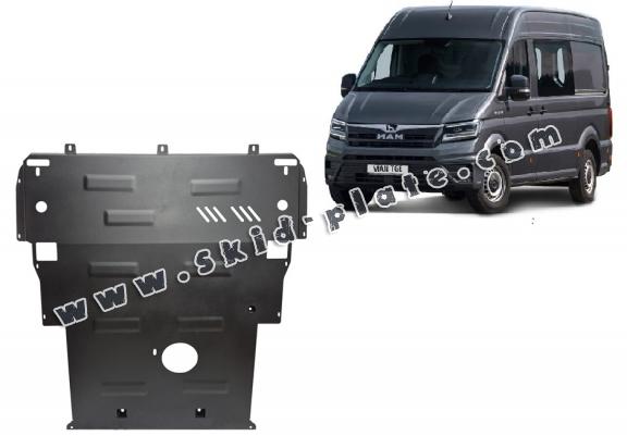 Steel skid plate for Man TGE