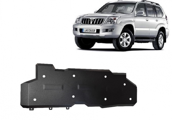 Steel fuel tank skid plate  for Toyota Land Cruiser J120 - for 5 doors model