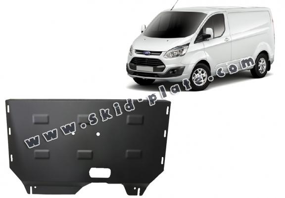 Steel skid plate for the protection of the engine and the gearbox for Ford Transit Custom