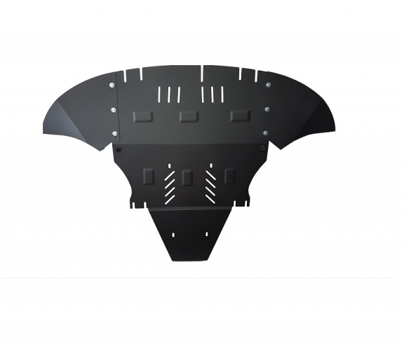 Steel skid plate for Audi A6 with side flaps