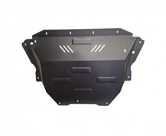 Steel skid plate for the protection of the engine and the gearbox for Ford Transit Custom