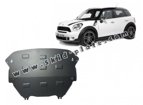 Steel skid plate for the protection of the engine and the gearbox for Mini Countryman