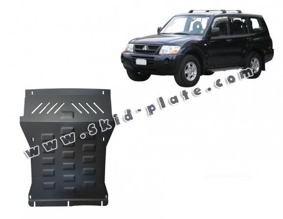 Steel skid plate for the protection of the engine and the radiator for Mitsubishi Pajero 3 (V60, V70) Vers. 2.0