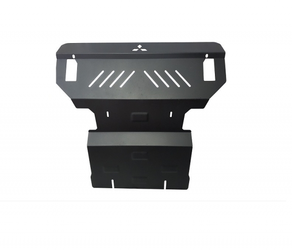 Steel skid plate for the protection of the engine and the radiator for Mitsubishi Pajero 3 (V60, V70)