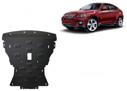 Steel skid plate for BMW X6 E71