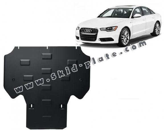 Steel gearbox skid plate for Audi A6