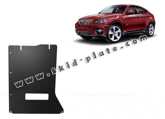 Steel gearbox skid plate for BMW X6