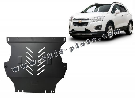 Steel skid plate for the protection of the engine and the gearbox for Chevrolet Trax