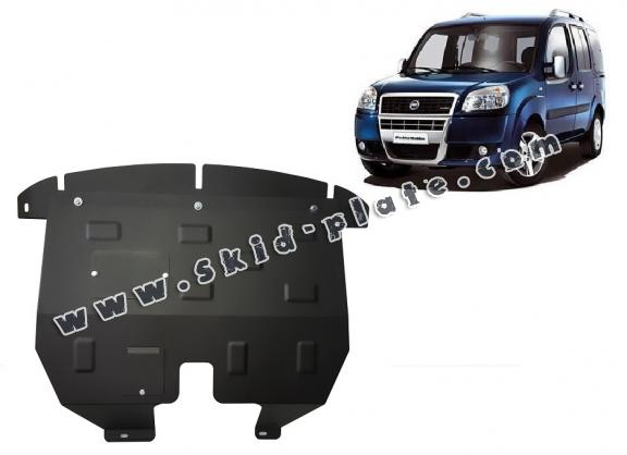 Steel skid plate for the protection of the engine and the gearbox for Fiat Doblo