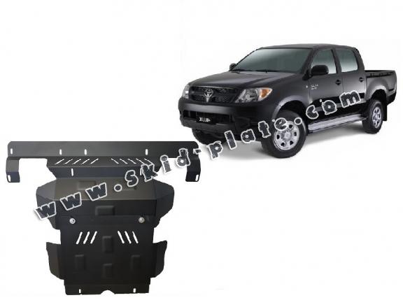 Steel skid plate for the protection of the engine and the radiator for Toyota Hilux