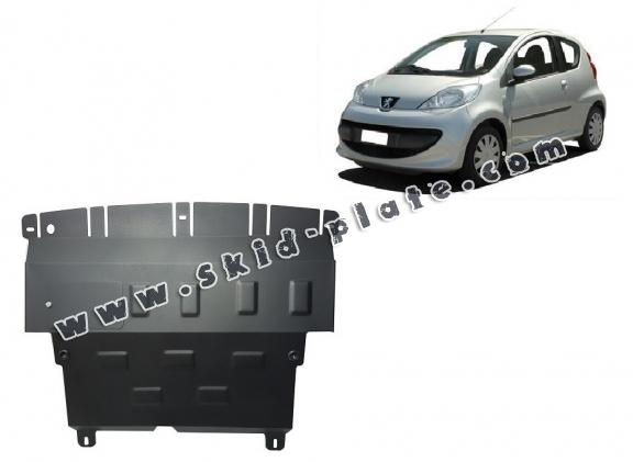 Steel skid plate for Peugeot 107