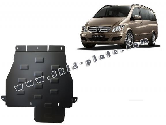 Steel gearbox skid plate for Mercedes Viano W639 - 4x4 - automatic gearbox