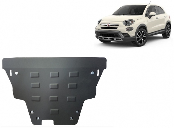 Steel skid plate for Fiat 500x