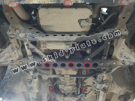 Steel skid plate for the protection of the engine and the gearbox for Mercedes Vito W447 - 2.2D 4X2 