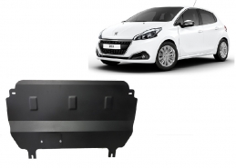 Steel skid plate for Peugeot 208