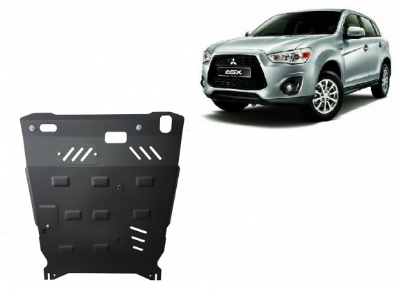 Steel skid plate for the protection of the engine and the gearbox for Mitsubishi ASX