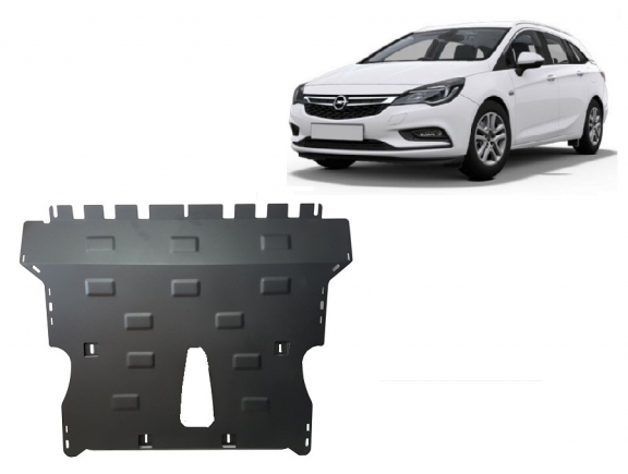Steel skid plate for Opel Astra K