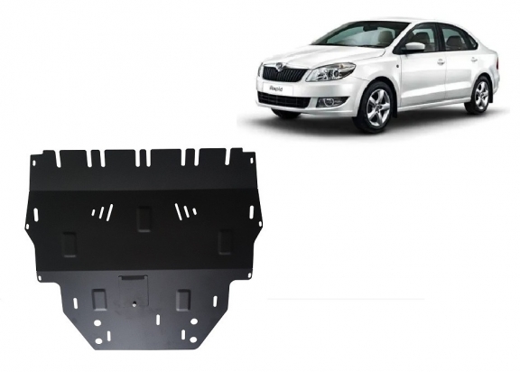 Steel skid plate for Skoda Rapid