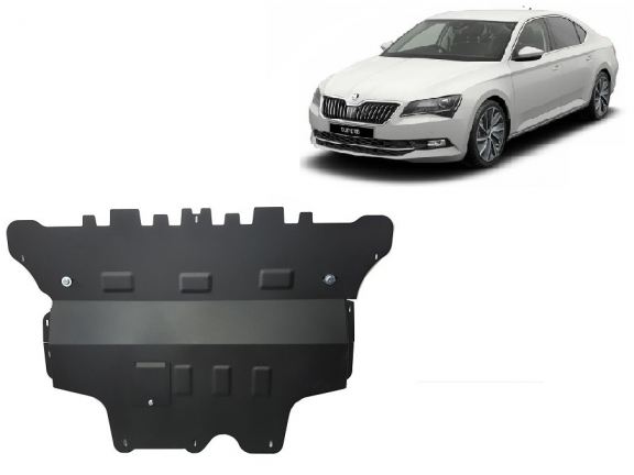 Steel skid plate for Skoda Superb - automatic gearbox
