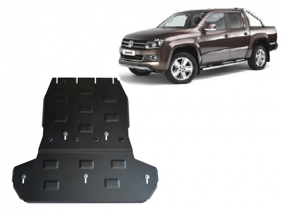 Steel gearbox and differential skid plate for Volkswagen Amarok