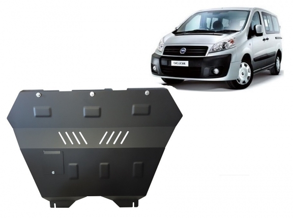 Steel skid plate for the protection of the engine and the gearbox for Fiat Scudo