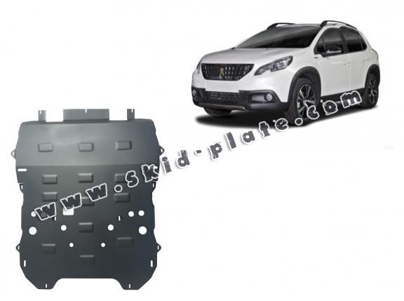 Steel skid plate for the protection of the engine and the gearbox for Peugeot 3008