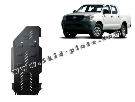 Steel gearbox and differential skid plate for Toyota Hilux