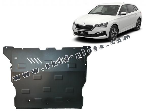 Steel skid plate for Skoda Scala