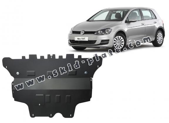 Steel skid plate for the protection of the engine and the gearbox for VW Golf 7 - automatic gearbox