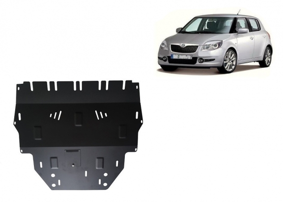 Steel skid plate for Skoda Fabia 2 Diesel