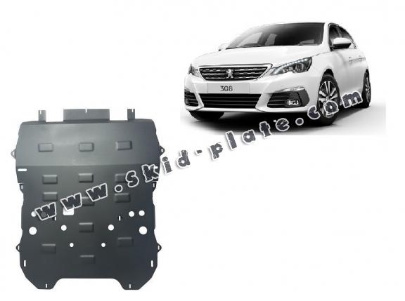 Steel skid plate for Peugeot 308