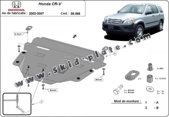 Steel skid plate for Honda CR-V Gen 2