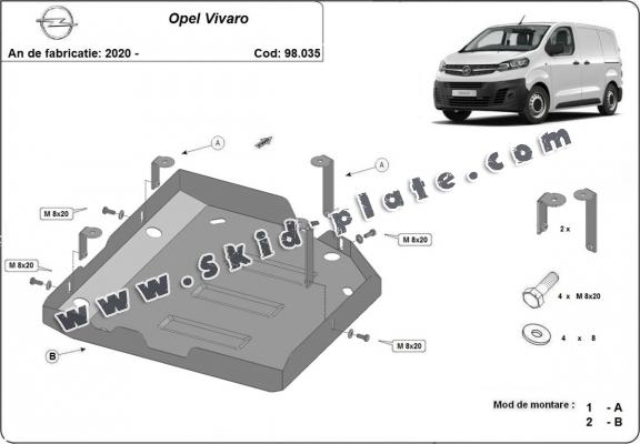 Steel AdBlue tank plate Opel Vivaro C 
