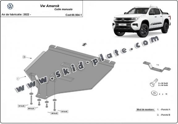 Steel manual gearbox skid plate Volkswagen Amarok 2 