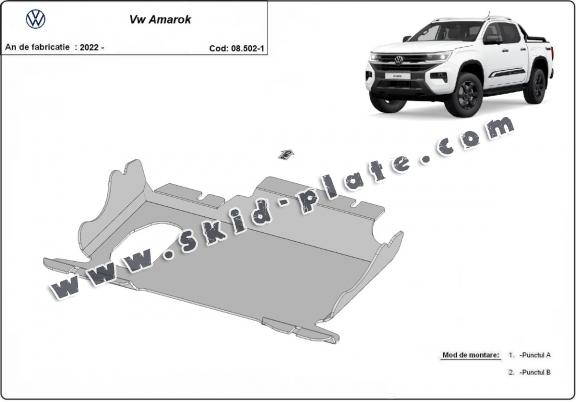 Steel skid plate for Volkswagen Amarok 2 