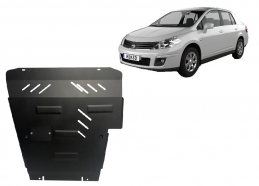 Steel skid plate for Nissan Tiida
