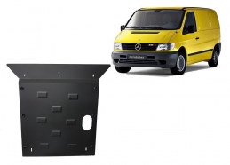 Steel skid plate for the protection of the engine and the gearbox for Mercedes Vito