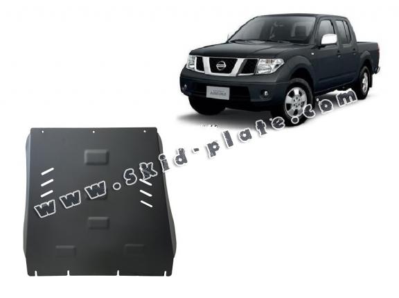 Steel gearbox skid plate for Nissan Navara D40