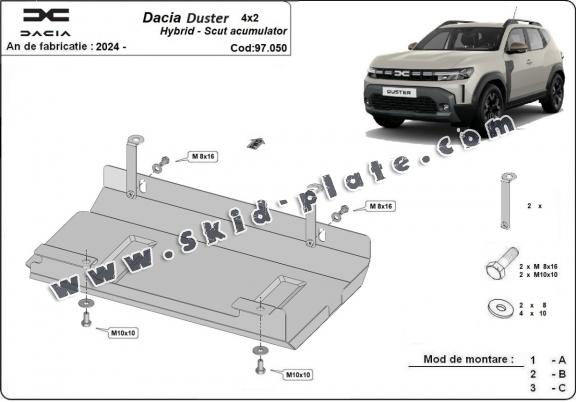 Steel battery guard for Dacia Duster Hybrid
