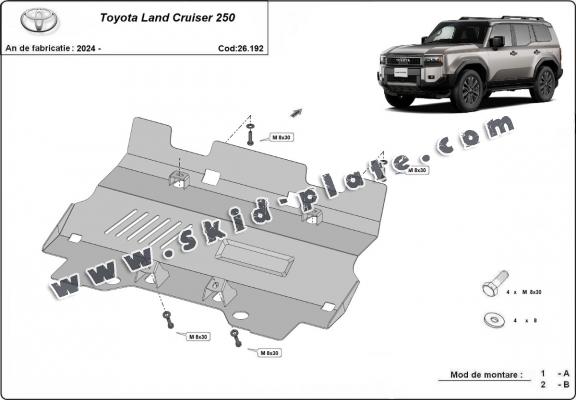 Steel radiator skid plate for Toyota Land Cruiser 250