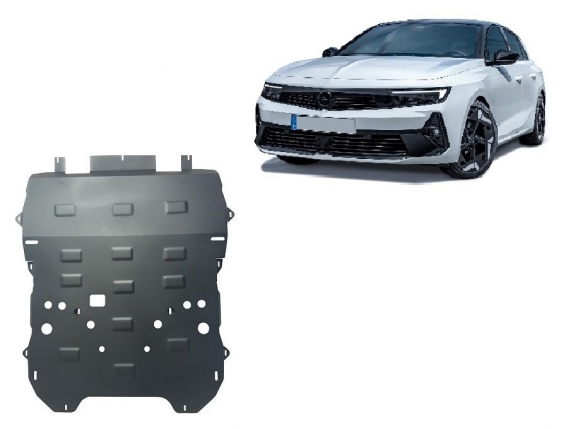 Steel skid plate for Opel Astra L